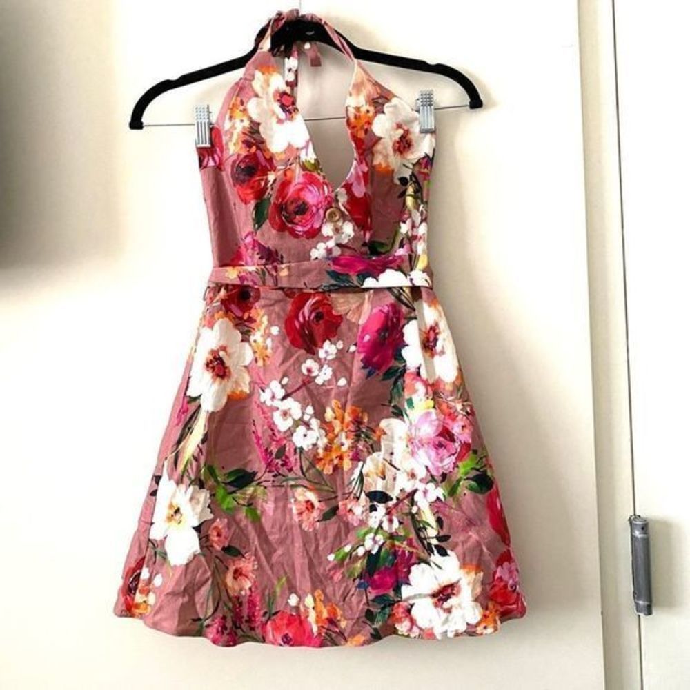 PRIVACY PLEASE Floral Mini Dress Pink‎ Small